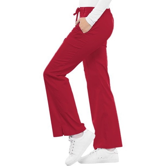 Scrubs Pant Low Rise Flare Leg Drawstring Cargo 21100 - Picture 13 of 16